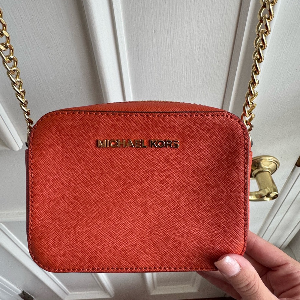 Michael Kors Vibrant Orange Crossbody Bag